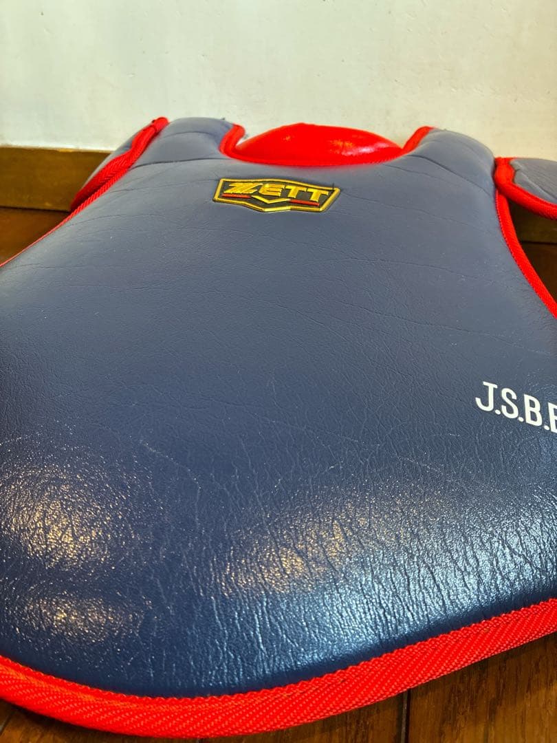 ZETT プロステイタス　軟式少年用プロテクター ネイビー/レッド　小林モデル