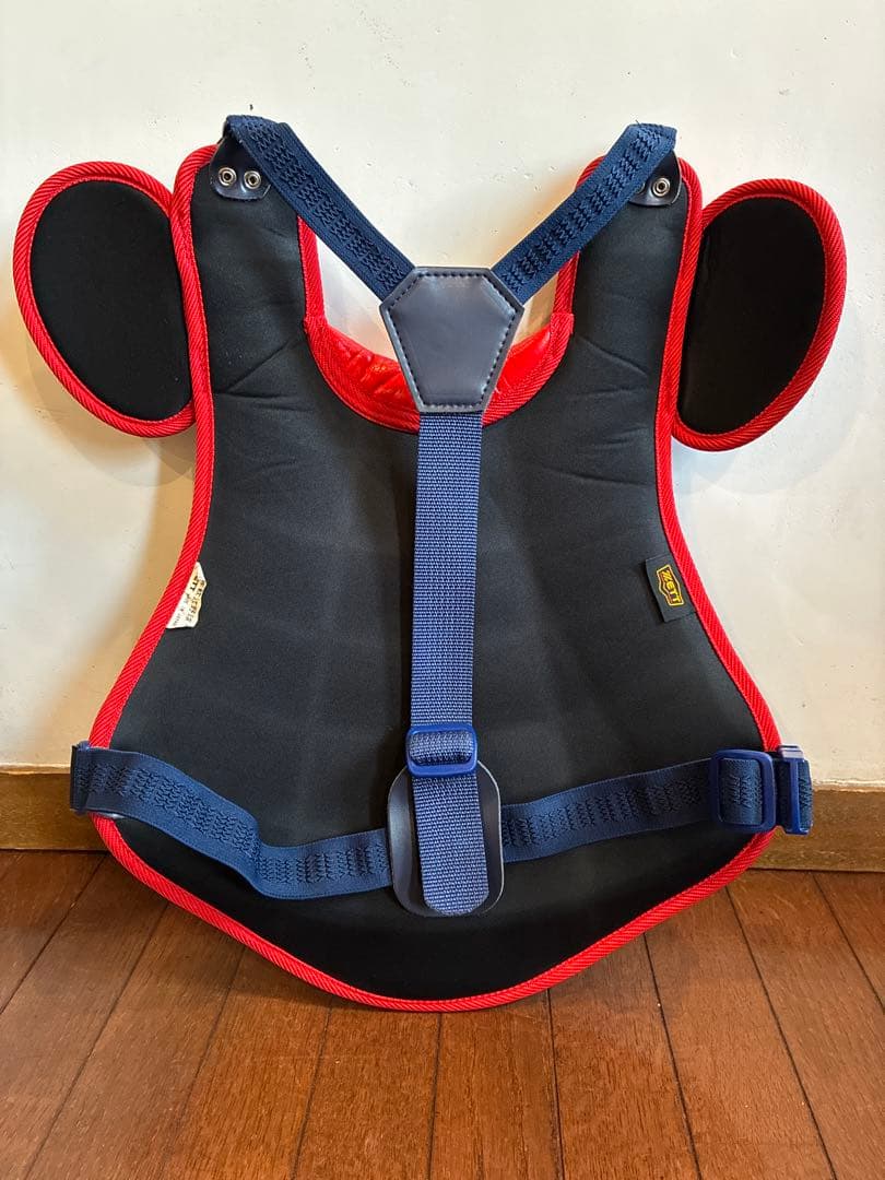 ZETT プロステイタス　軟式少年用プロテクター ネイビー/レッド　小林モデル