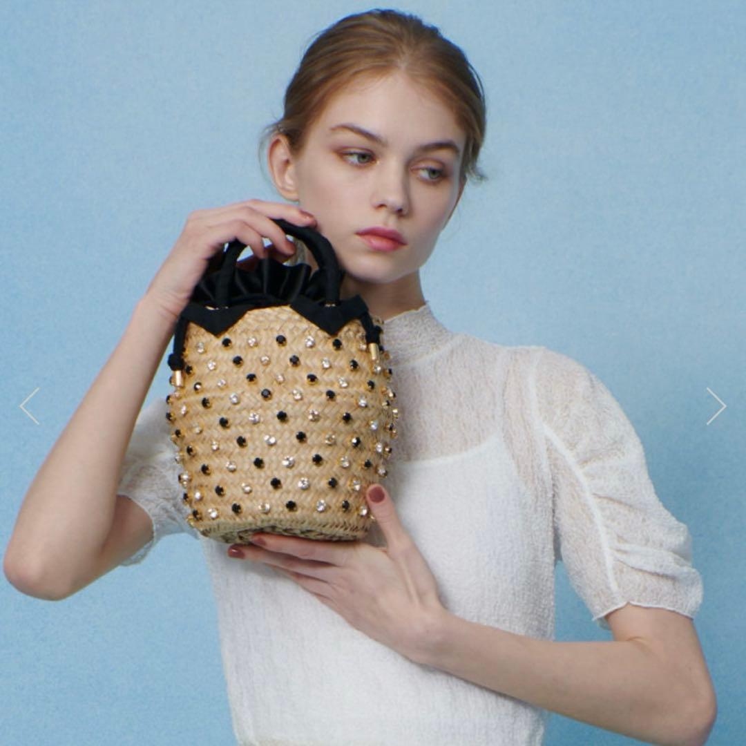 ルナイン NINA TWIST SMALLビジュー かごバッグ ショルダー　籠