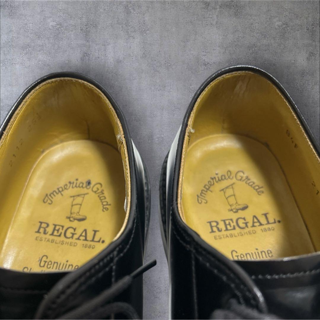 大人気✨リーガル 2112 コードバン プレーントゥ ブラック　ビジネスシューズ