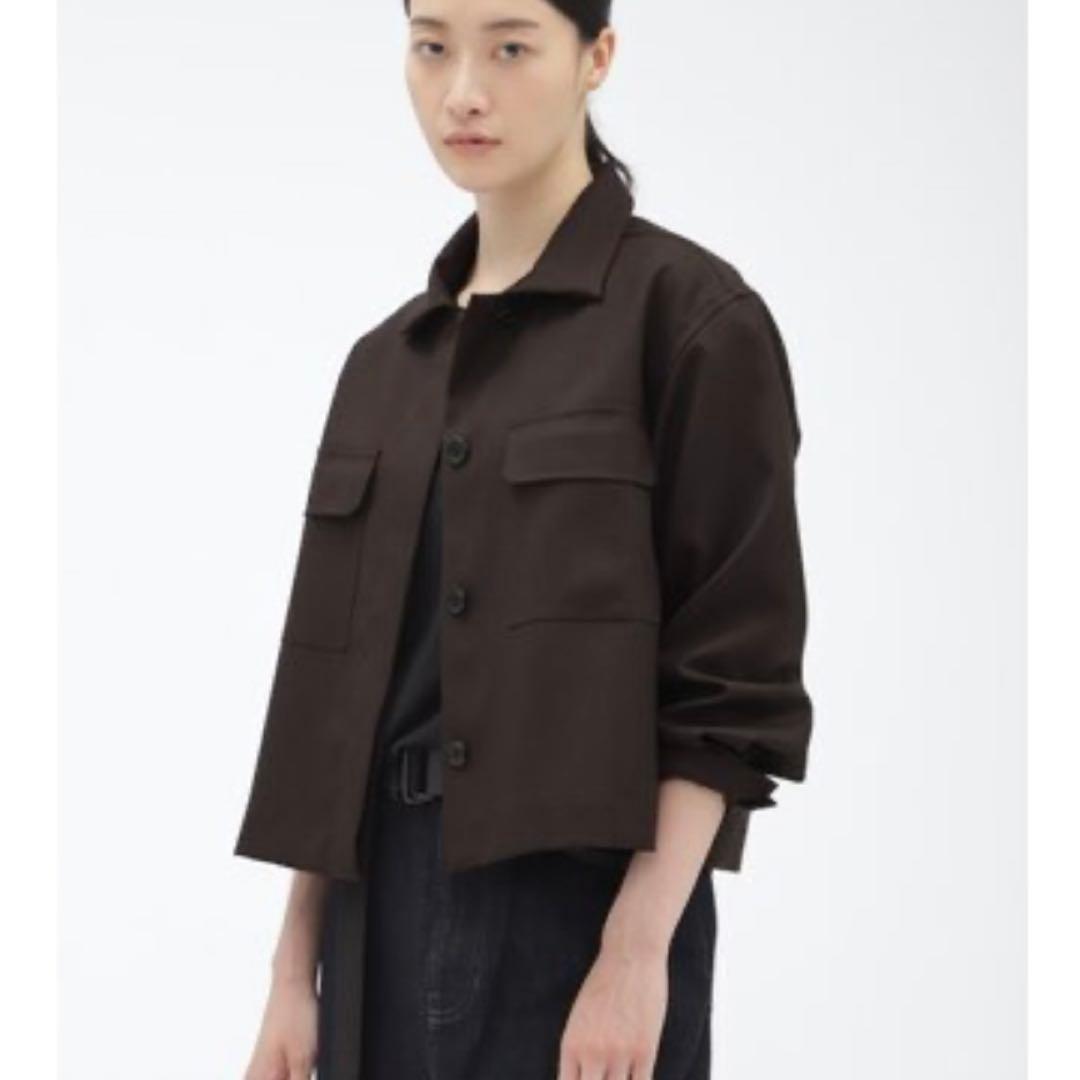 MARGARET HOWELL ウールシャツアウター サイズ1 ダークブラウン