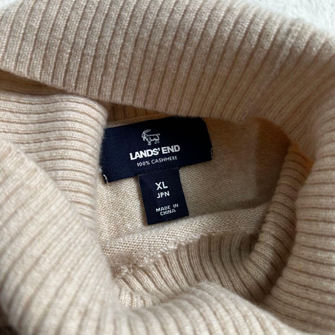 希少✨Lands’ End カシミヤ 100% タートルネックニット　XL
