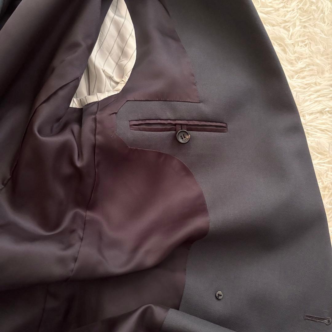 極美品◎ebure ダブル テーラードジャケット ダークグレー サイズ36