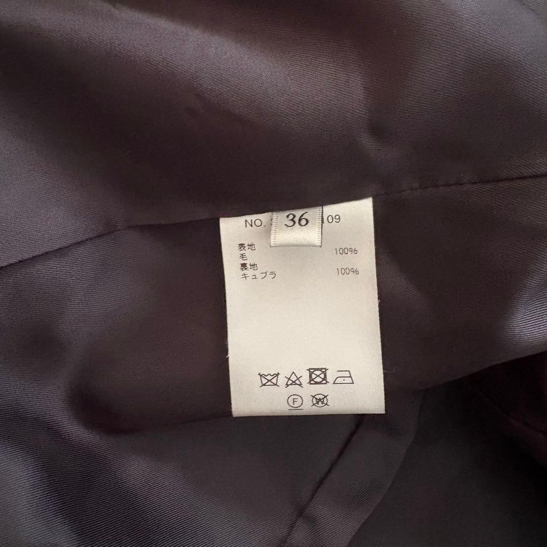 極美品◎ebure ダブル テーラードジャケット ダークグレー サイズ36