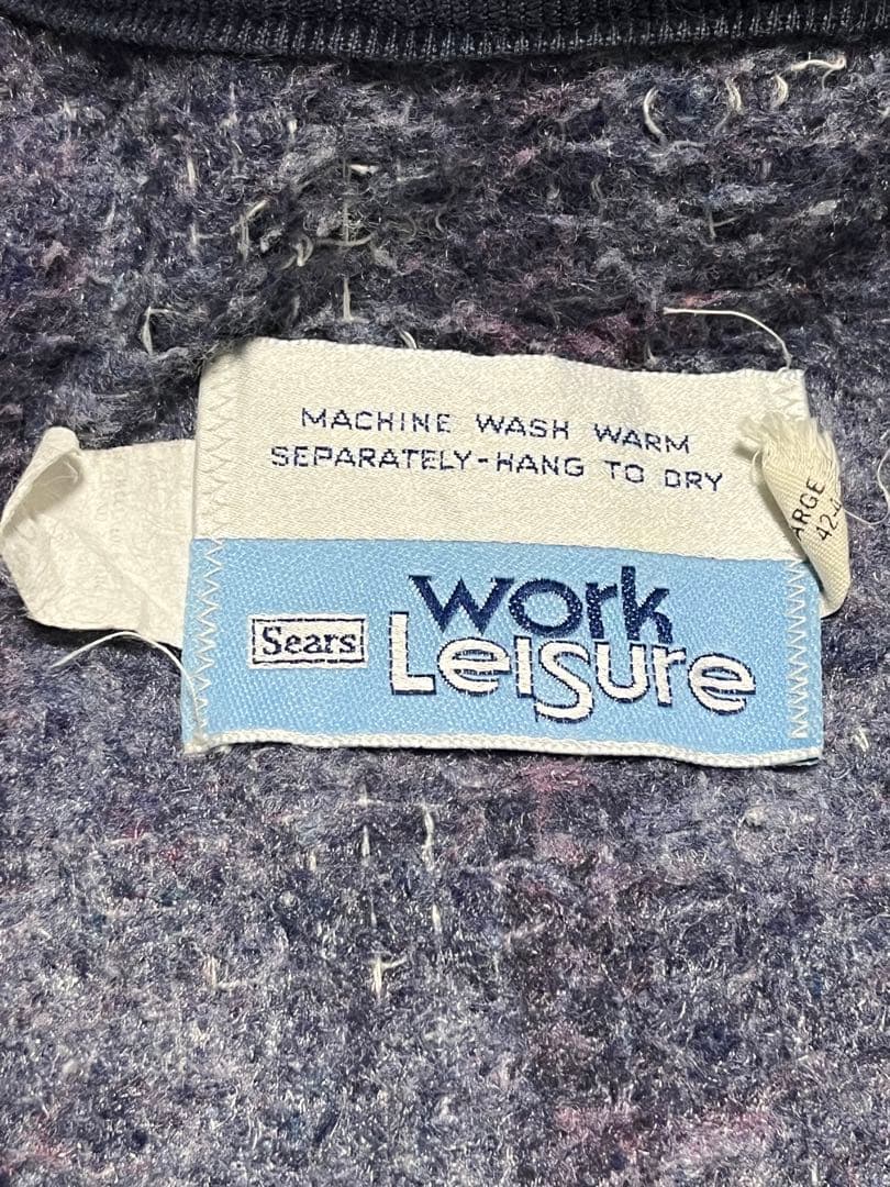 60s USA製 Sears デニムカバーオール 襟コーデュロイ ブランケット付