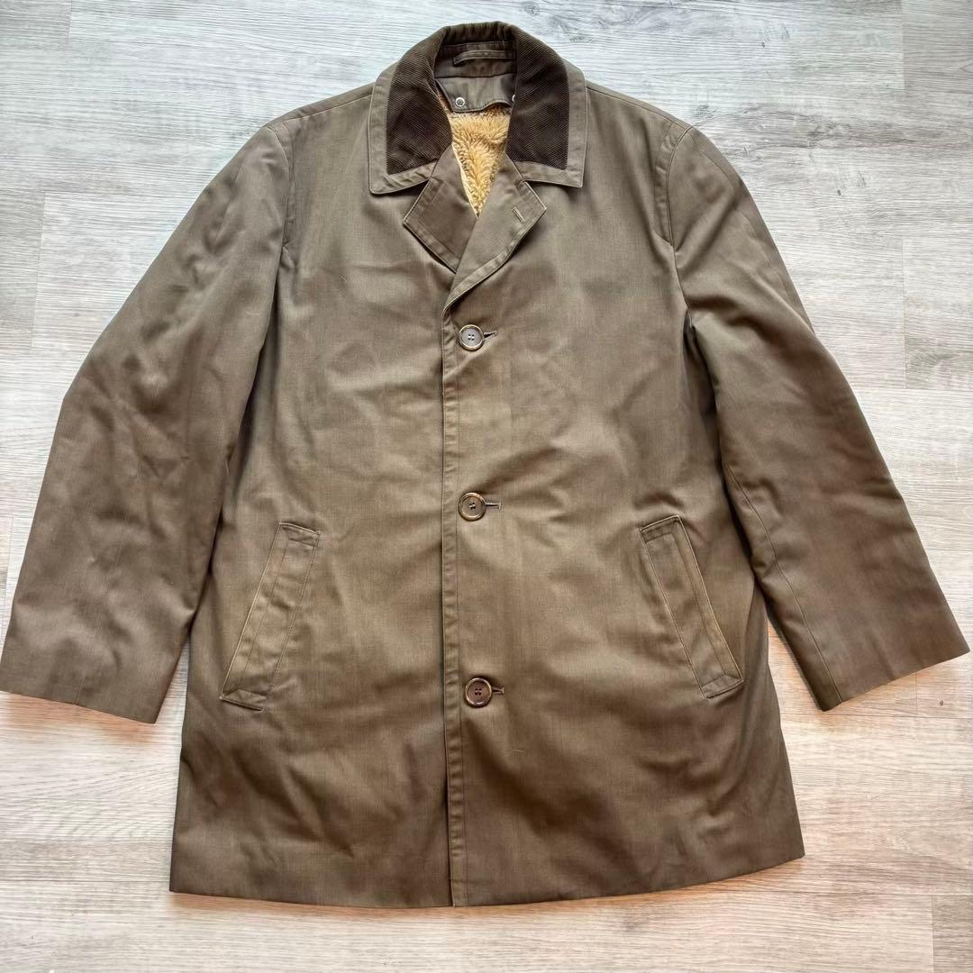 GRENFELL 英国製 ボアライナー付ハンティングコートコーデュロイ襟%466