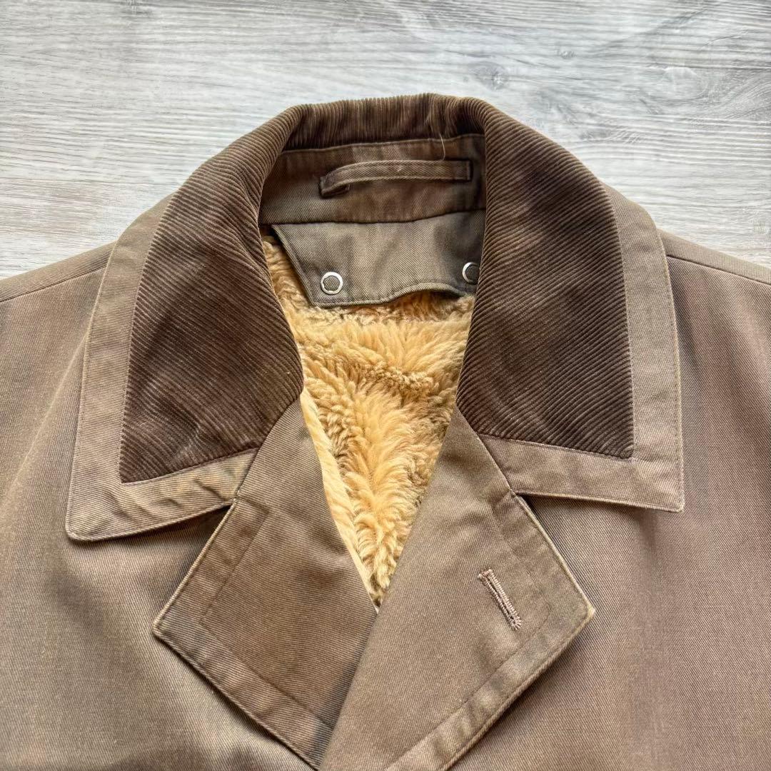 GRENFELL 英国製 ボアライナー付ハンティングコートコーデュロイ襟%466