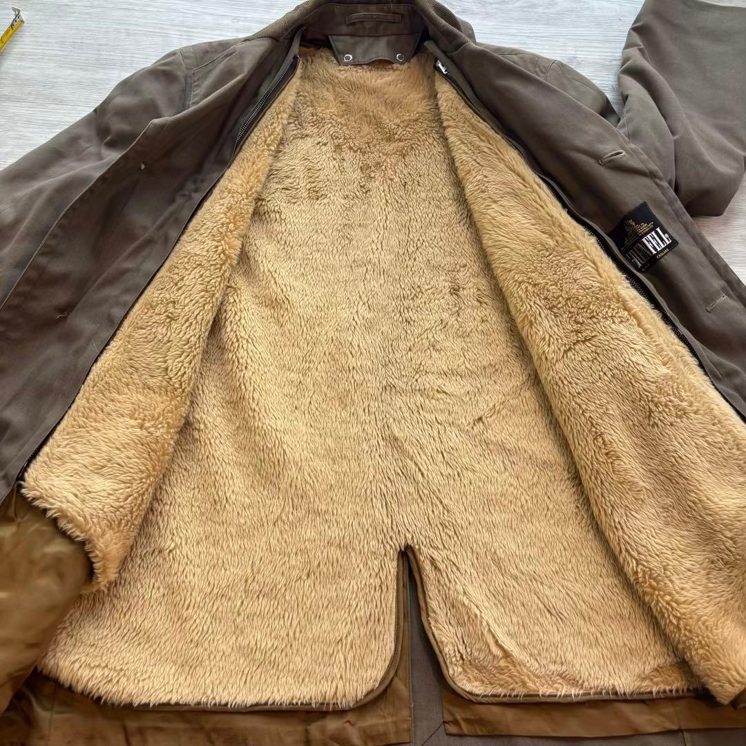 GRENFELL 英国製 ボアライナー付ハンティングコートコーデュロイ襟%466