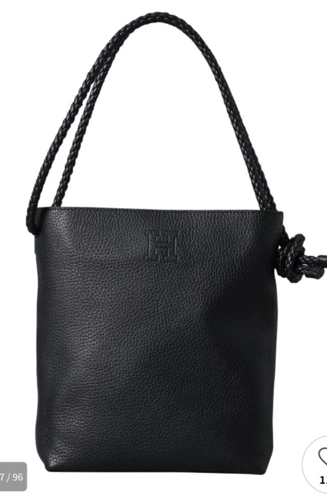 HIROFU　チェスタ　レザーショルダーバッグ 2WAY 　ブラック