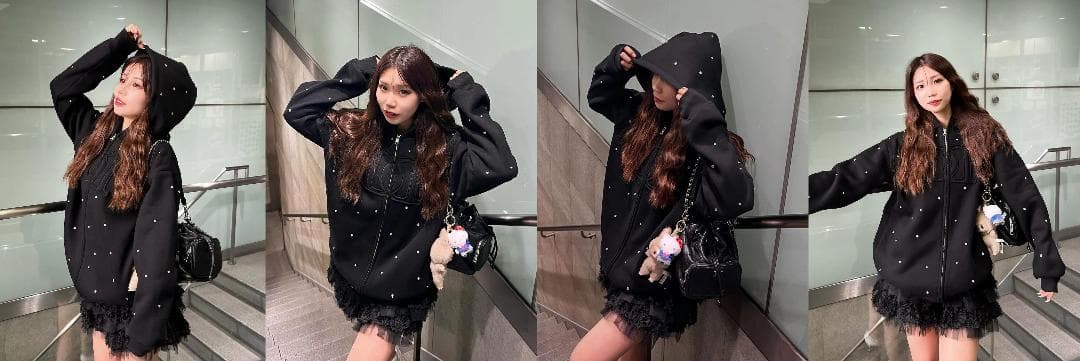 ダーリッチ darich DDロゴビジュージップパーカー ピンク PNK