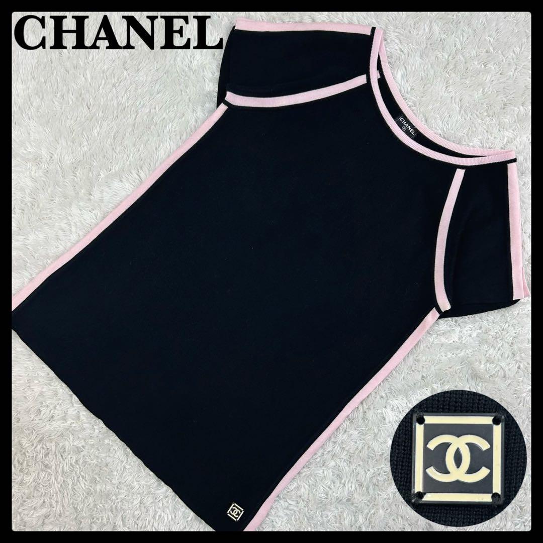 【美品】シャネル☆ココマークロゴパッチ入りTシャツ 希少デザイン 即完売注意