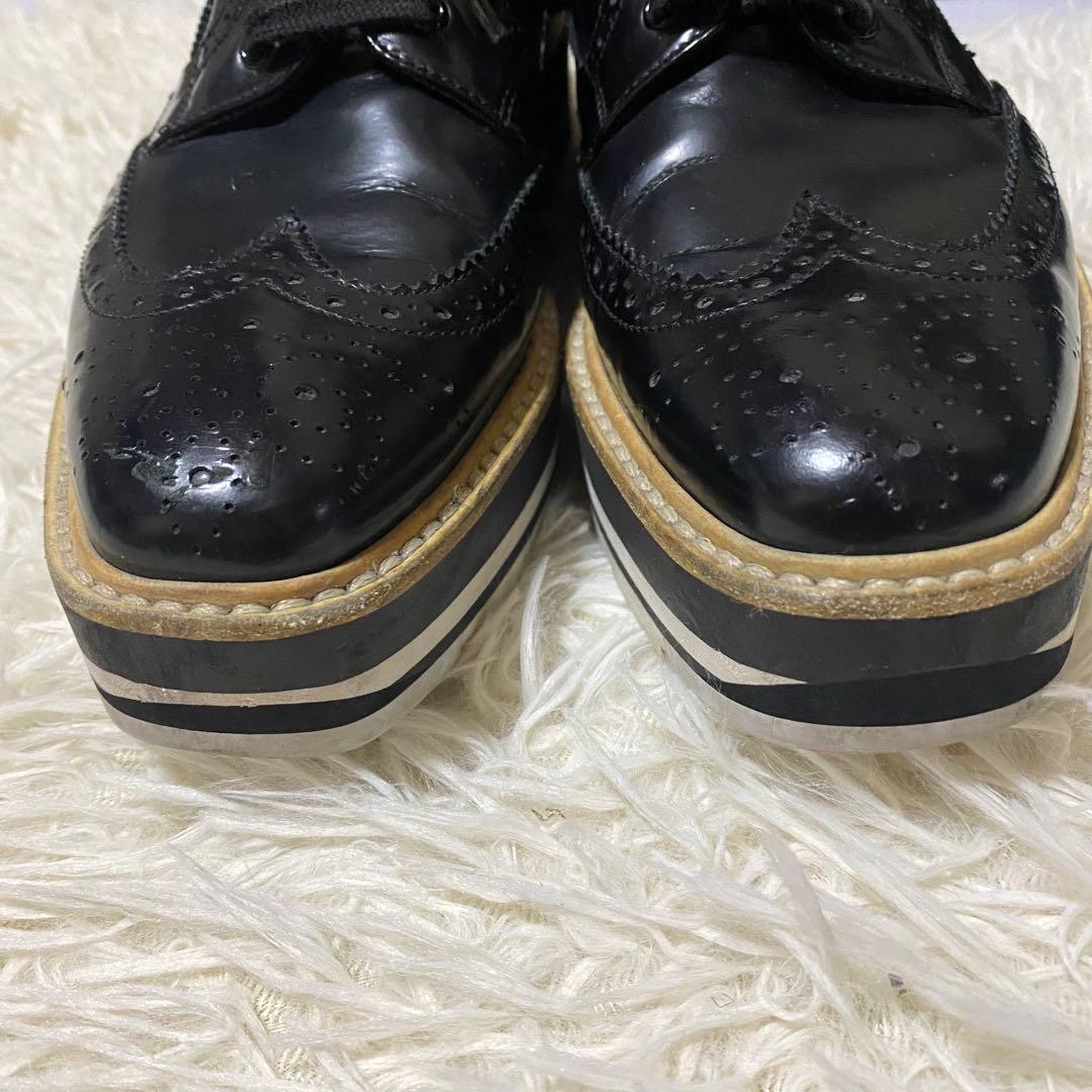PRADA ウイングチップ ブラック 35 1/2 (22.5cm相当)