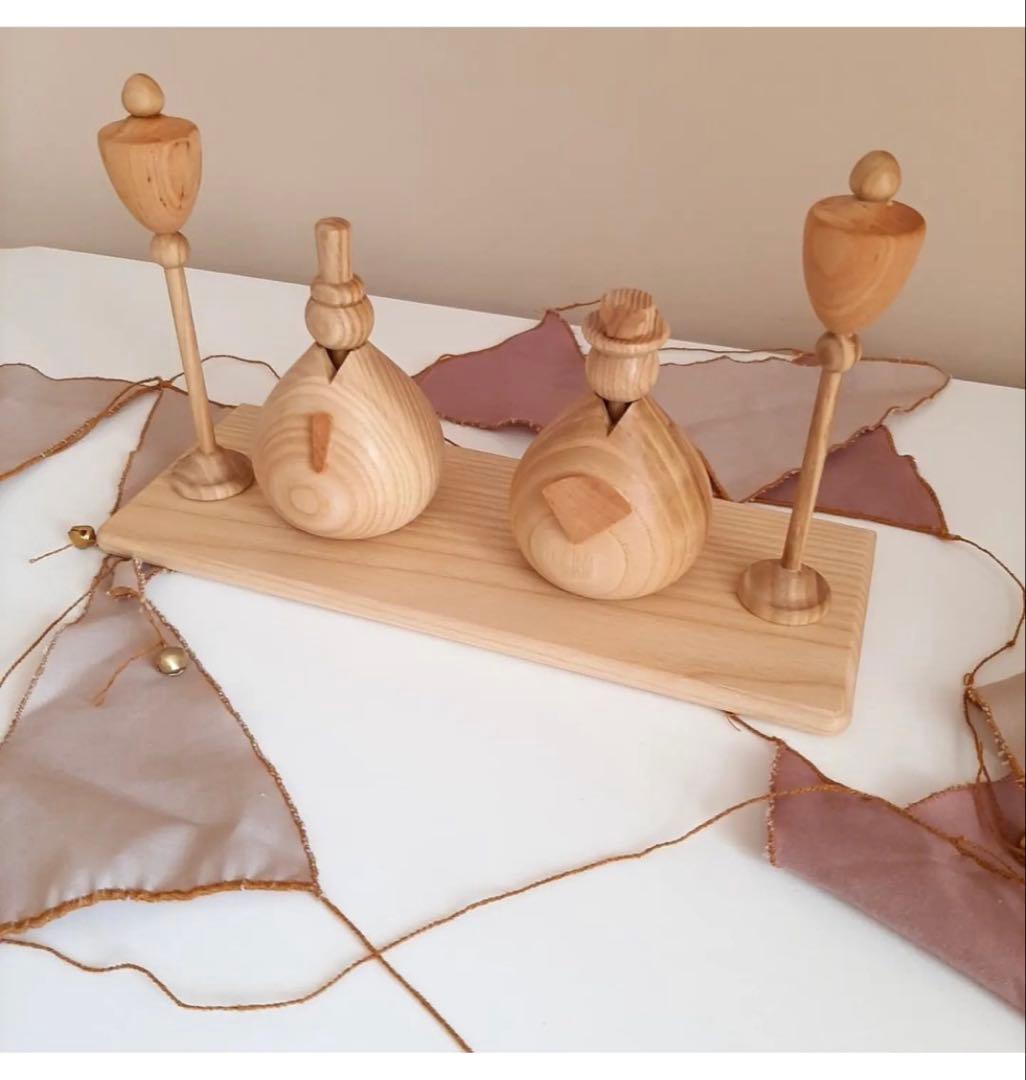 【箱に歪み有/新品正規品】lemi toys木製雛人形　コンパクト　おひなさま