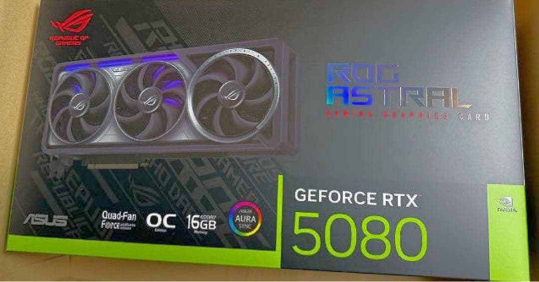 グラフィックボード・グラボ・ビデオカード ASUS ROG Astral GeForce RTX 5080 OC