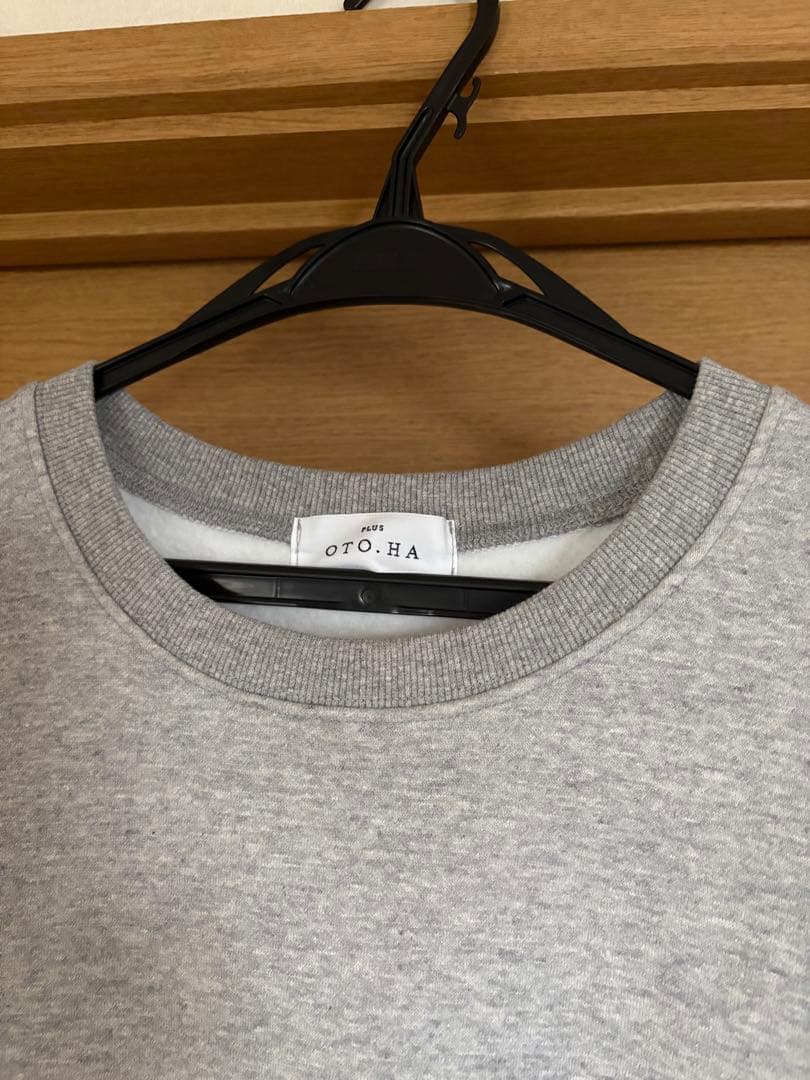 plusOTO.HA裏起毛ティアードスウェットワンピース/グレー