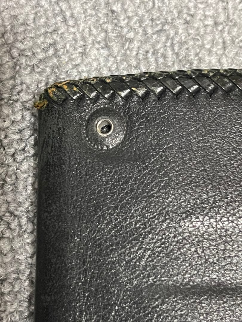 ガボールタイプ レザーウォレット クロスモチーフ スカルウォレットチェーン付き