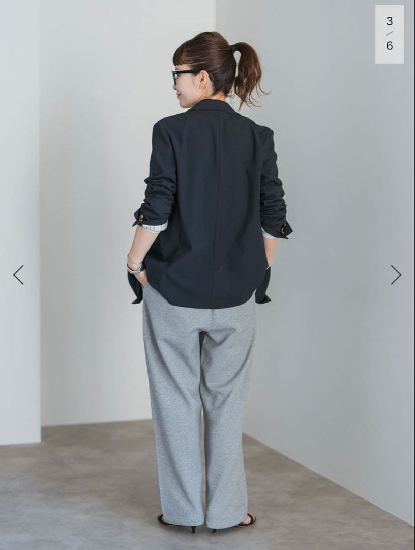 spick and span プレーンウィーブダブルブレストジャケット　36