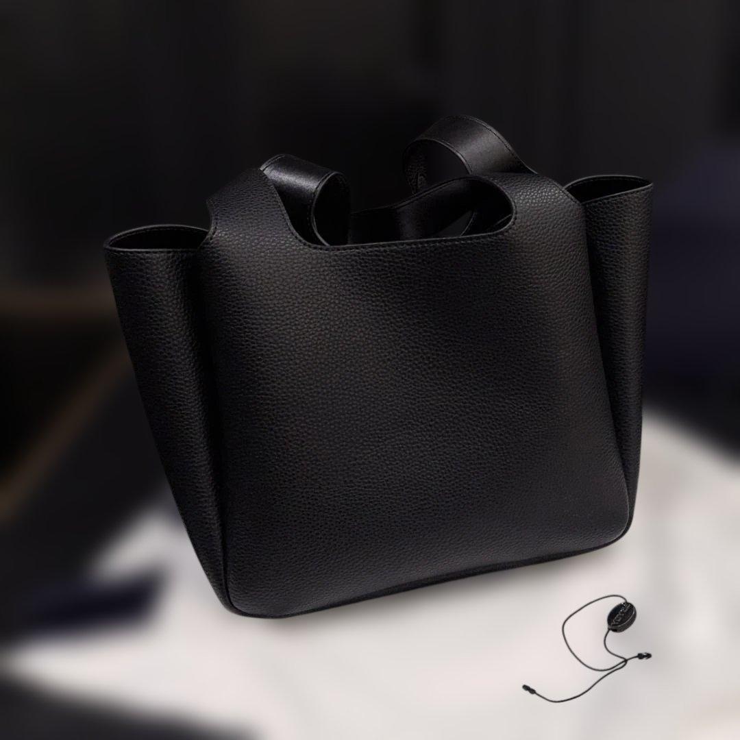 ブラックレザートートバッグ 1BG335