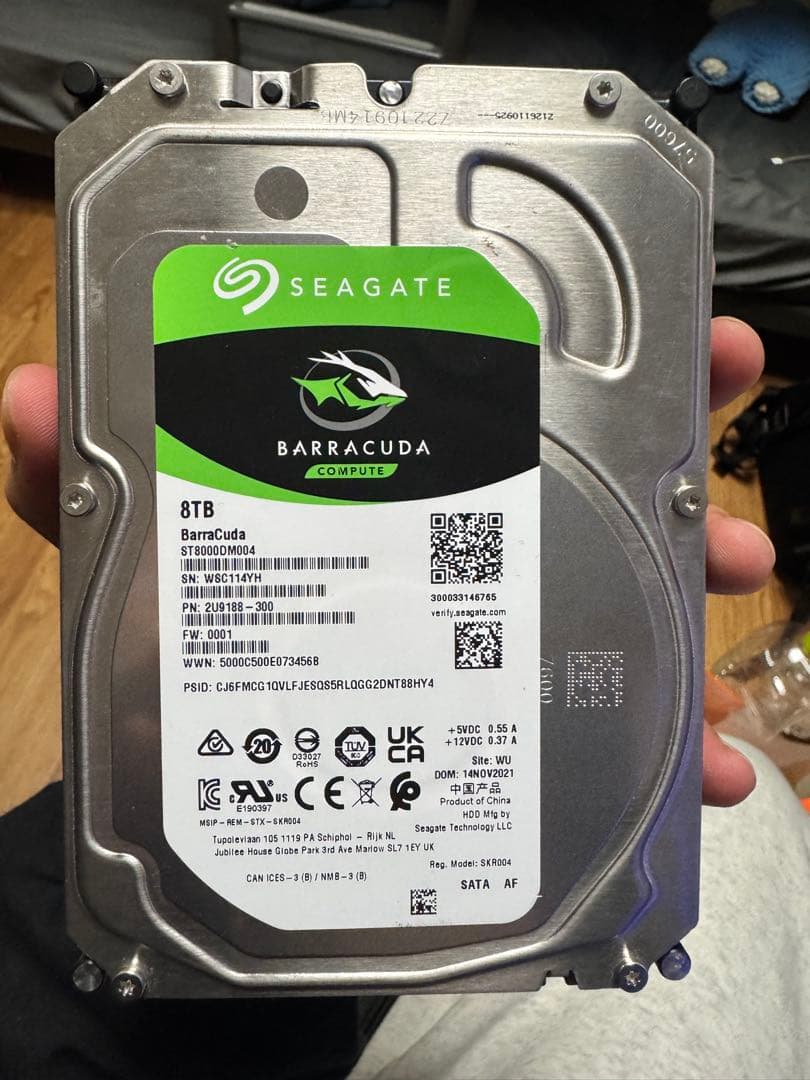 Seagate Barracuda 8TB 内蔵ハードディスクドライブ