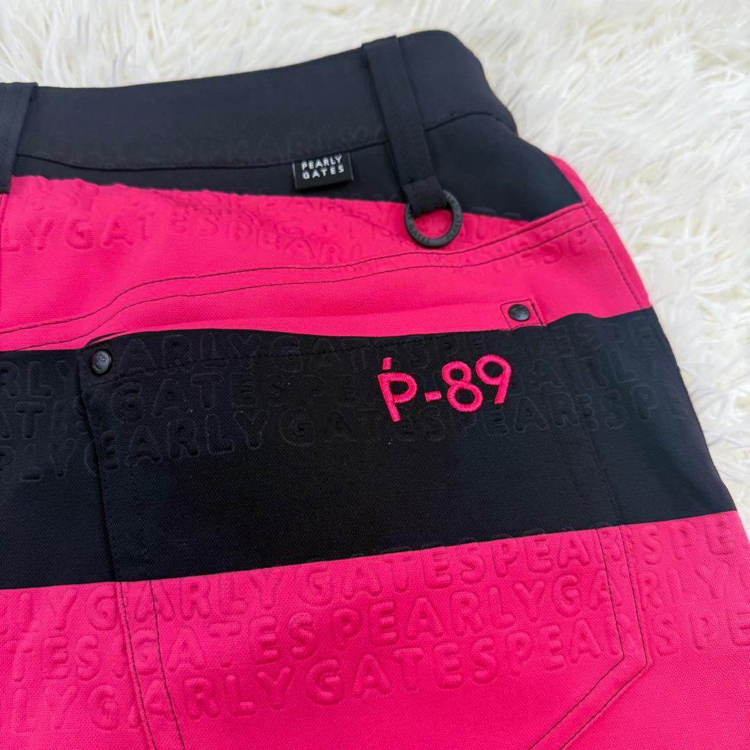 パーリーゲイツ　セットアップ　ボーダー　ピンク　黒