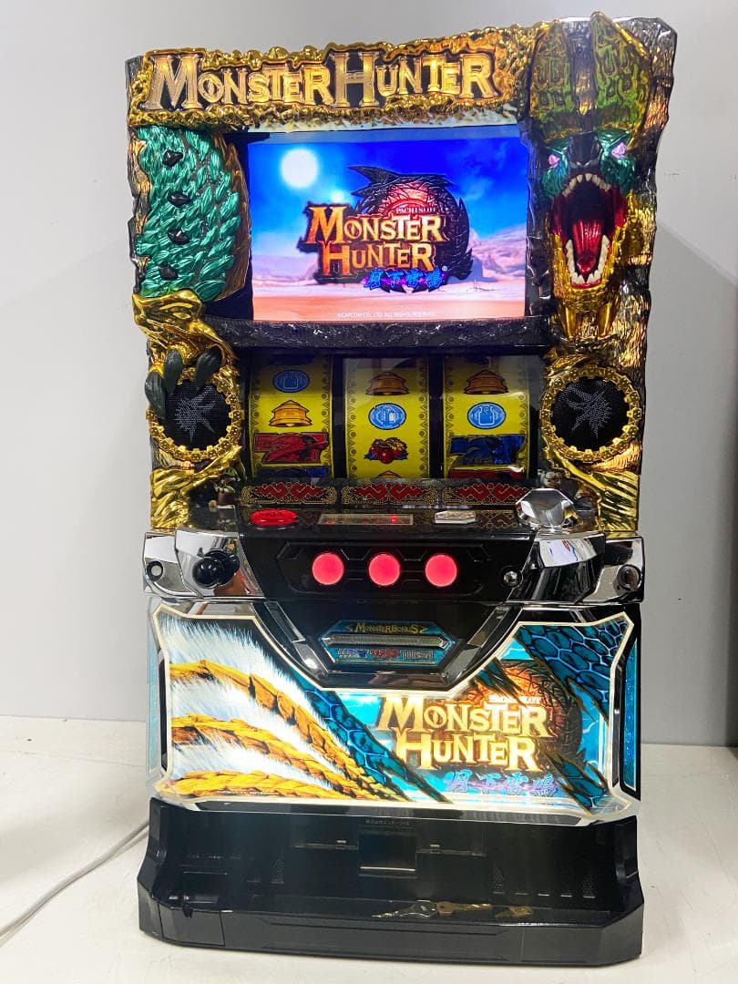 【送料込】 パチスロ スロット実機 モンスターハンター月下雷鳴