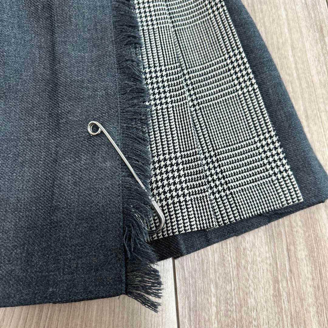 ダークグレー プリーツスカート チェック柄 オニールオブダブリン