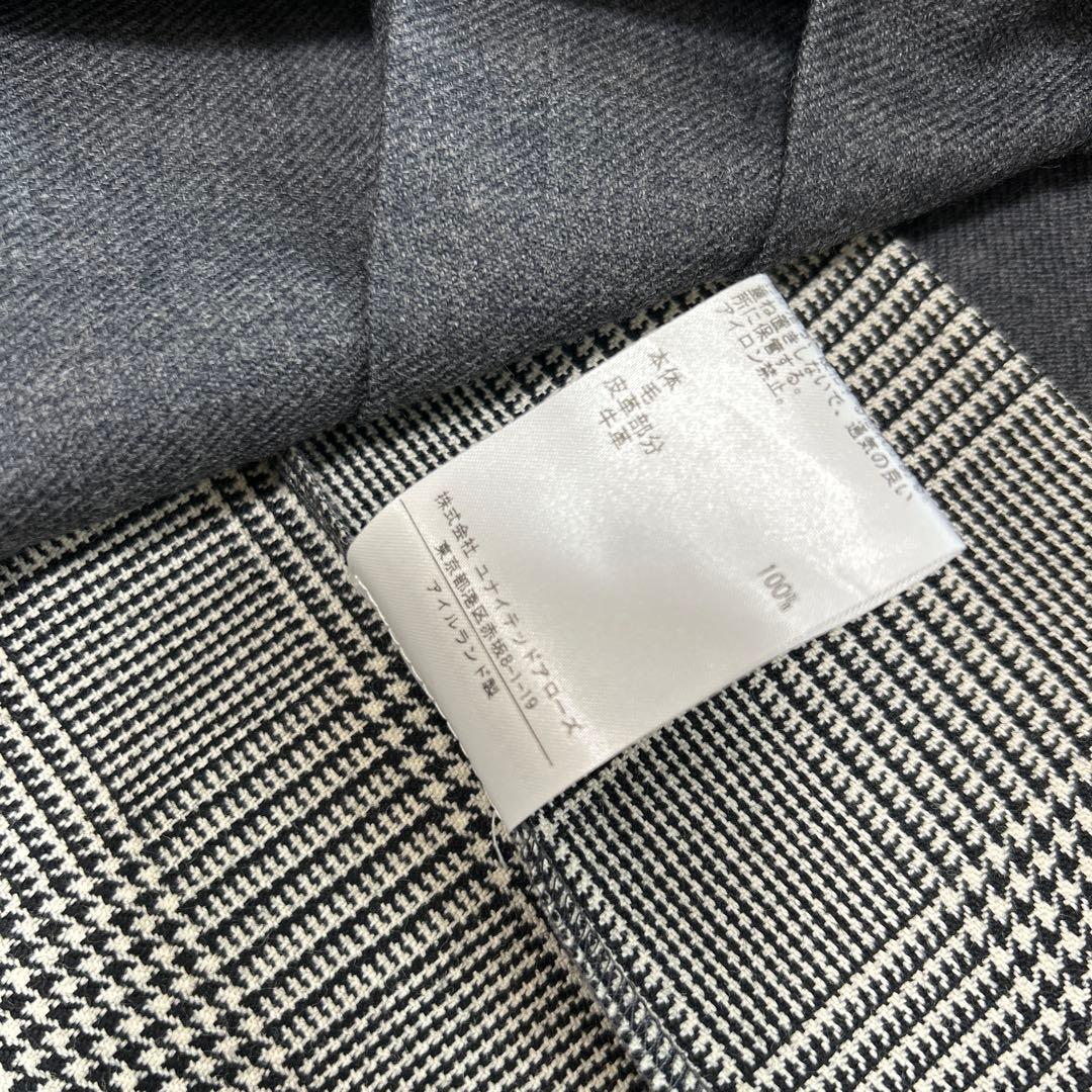 ダークグレー プリーツスカート チェック柄 オニールオブダブリン