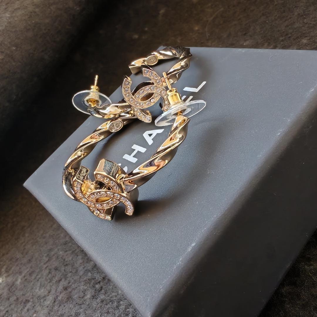 ピアス ゴールド ココマーク フープピアス