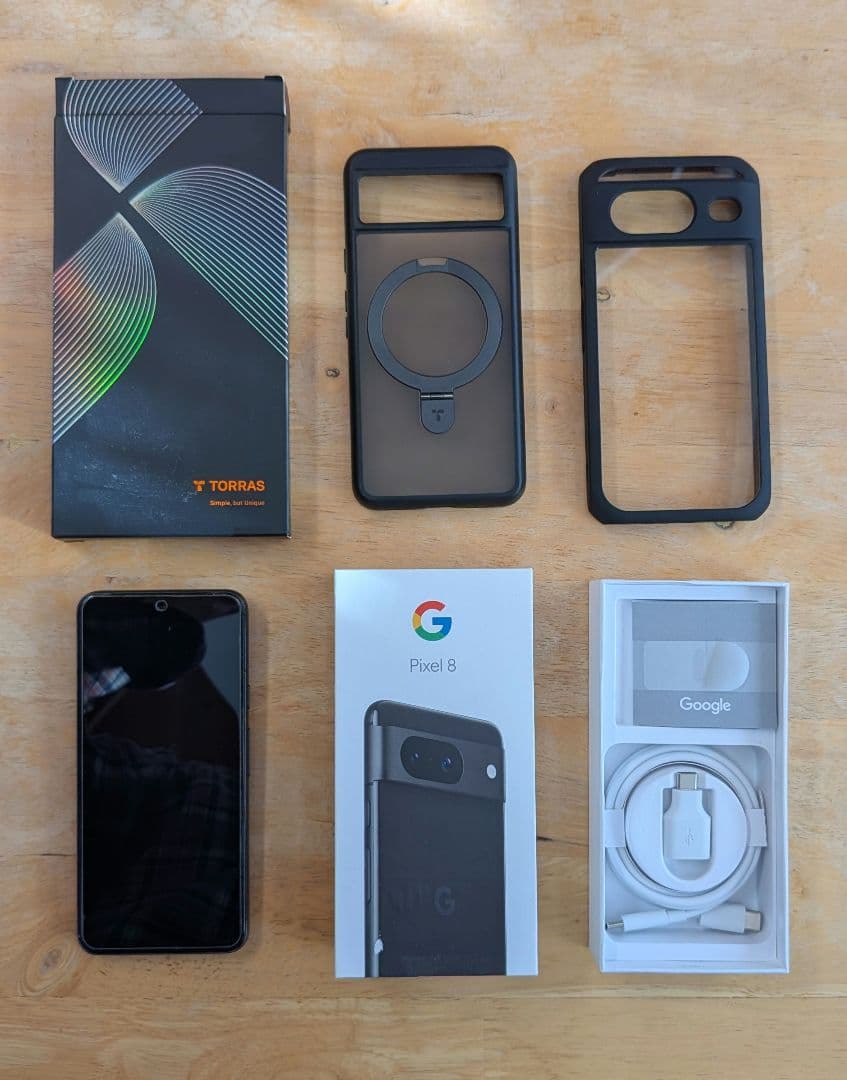 r*t様 Google Pixel 8 本体 黒 ・torrasケース・フィルム