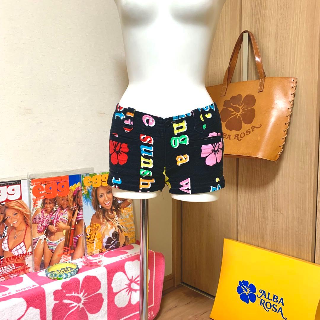 【当時物★激レア】　アルバローザ　ショートパンツ　ロゴ　ハイビスカス