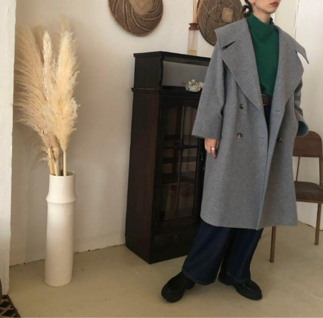 半額以下！BLACK BY MOUSSY big collar coat コート