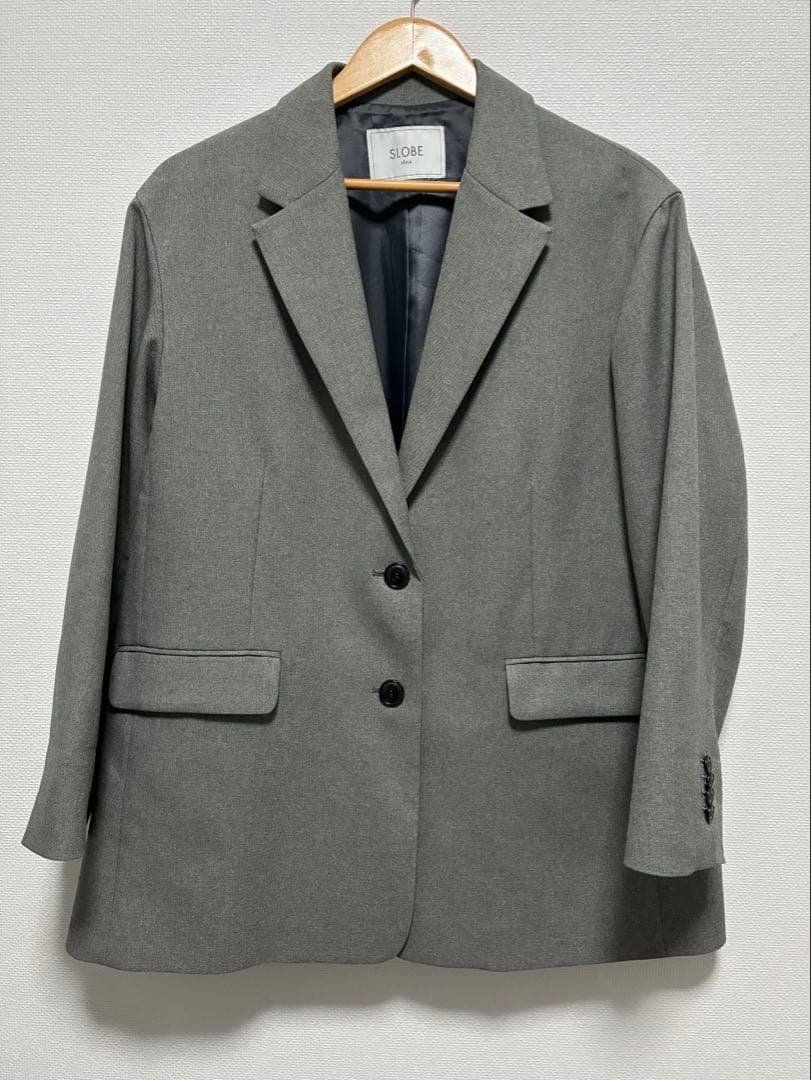 SLOBE IENAスローブイエナ PEシャークビッグジャケット グレー 洗濯可