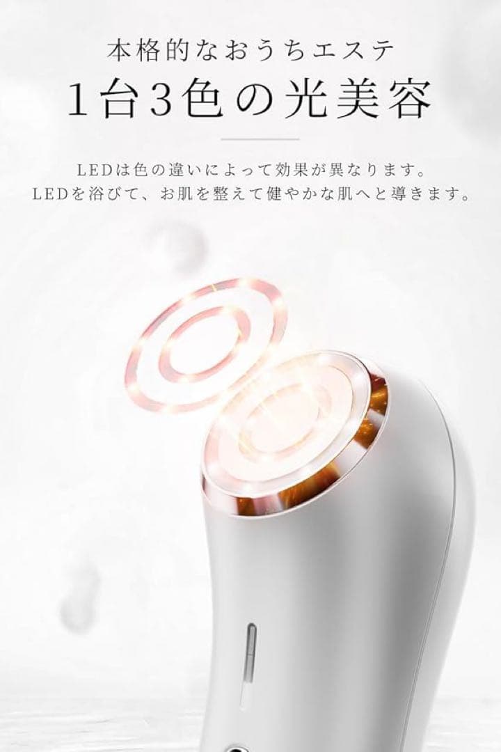 2025年新モデル RF美顔器 エステ LED EMS 温熱 振動 USB充電式