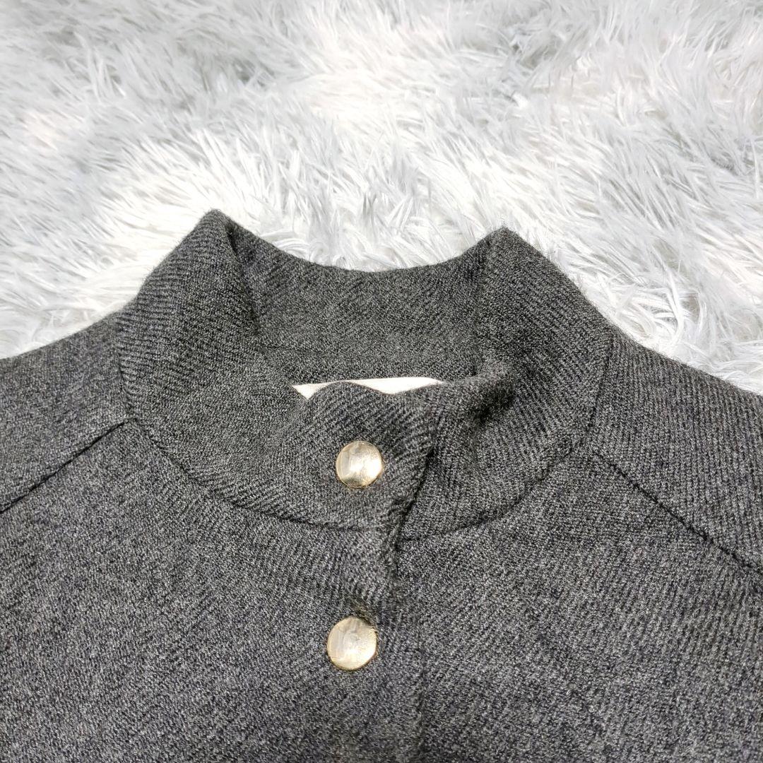 極美品 MARNI ウールスタンドカラージャケット 40/M ブルゾン 金ボタン