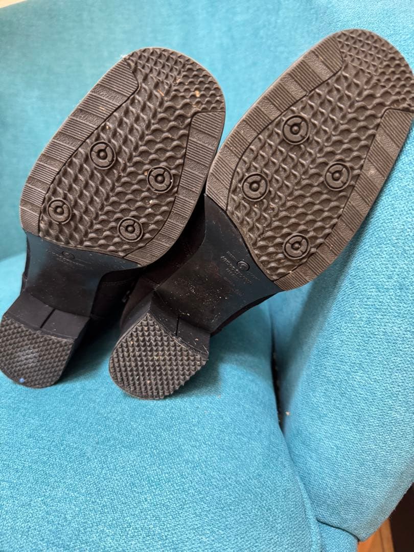 銀座かねまつ　ロングレインブーツ ファスナー付き