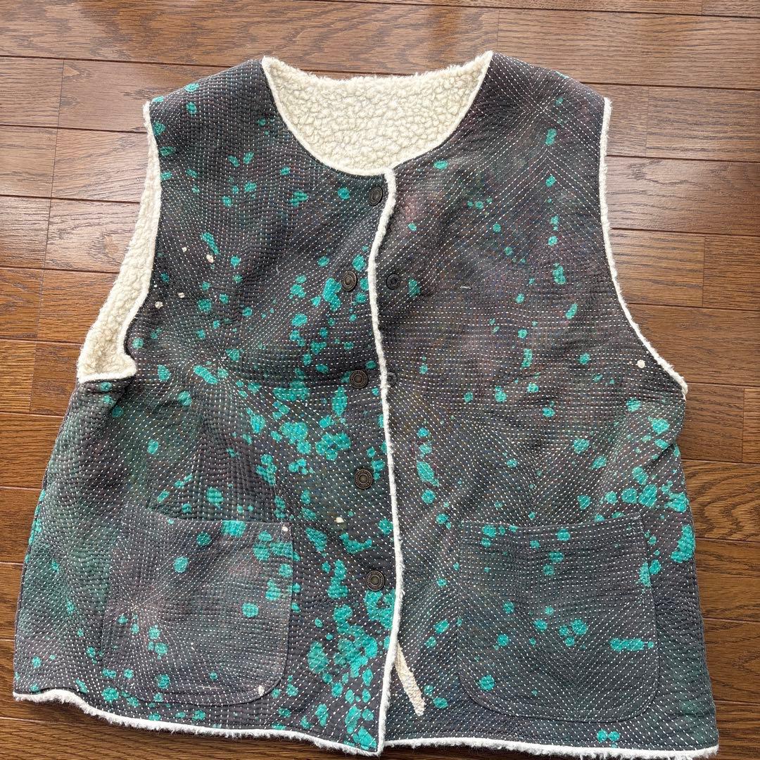 ラリーキルト　ボア　リバーシブル　ベスト