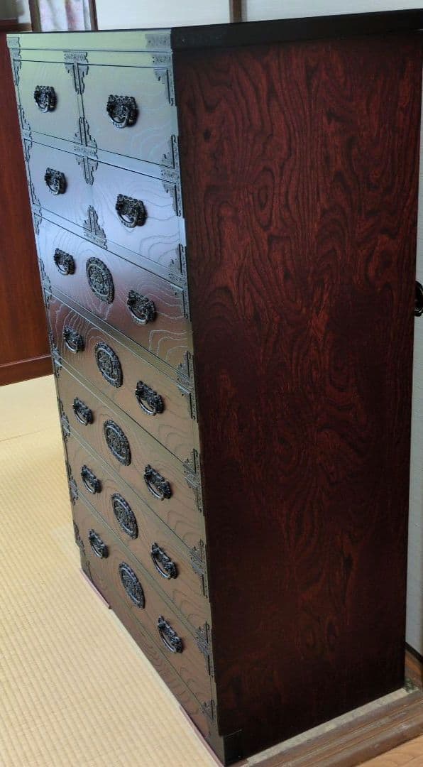 民芸たんす 134㌢高 アンティーク家具 和箪笥
