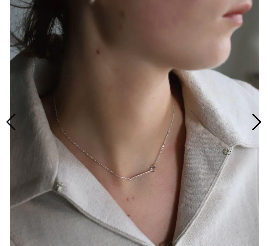 TEN. フラットケーブルチェーンネックレス SV 38cm