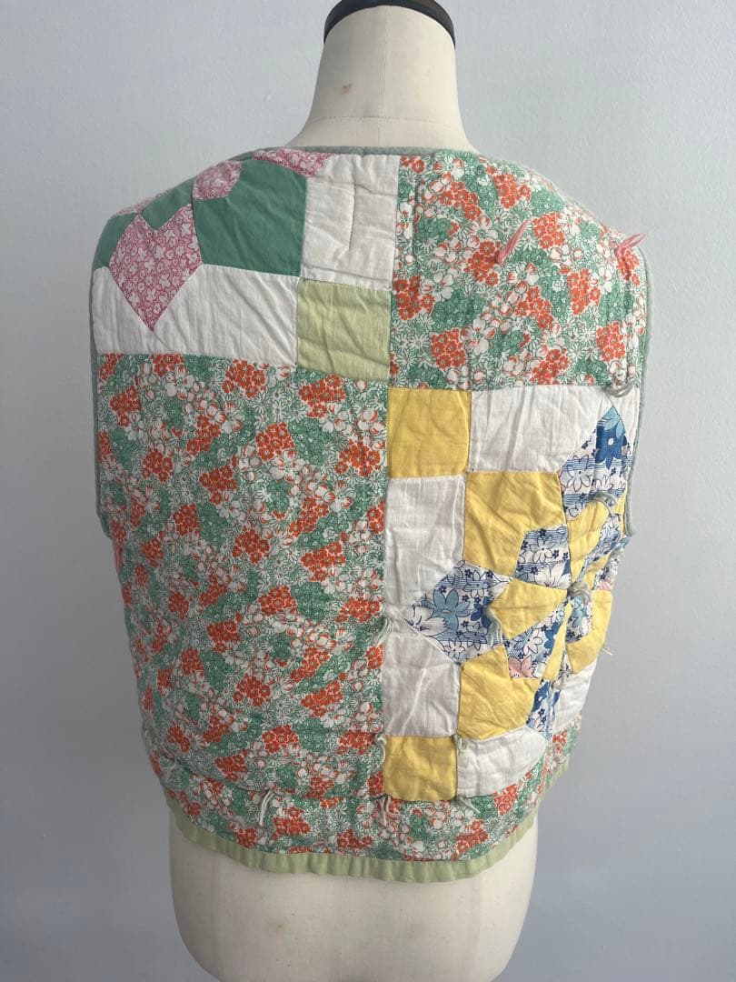 nude vintageヴィンテージ　キルト　ベスト　プルオーバー