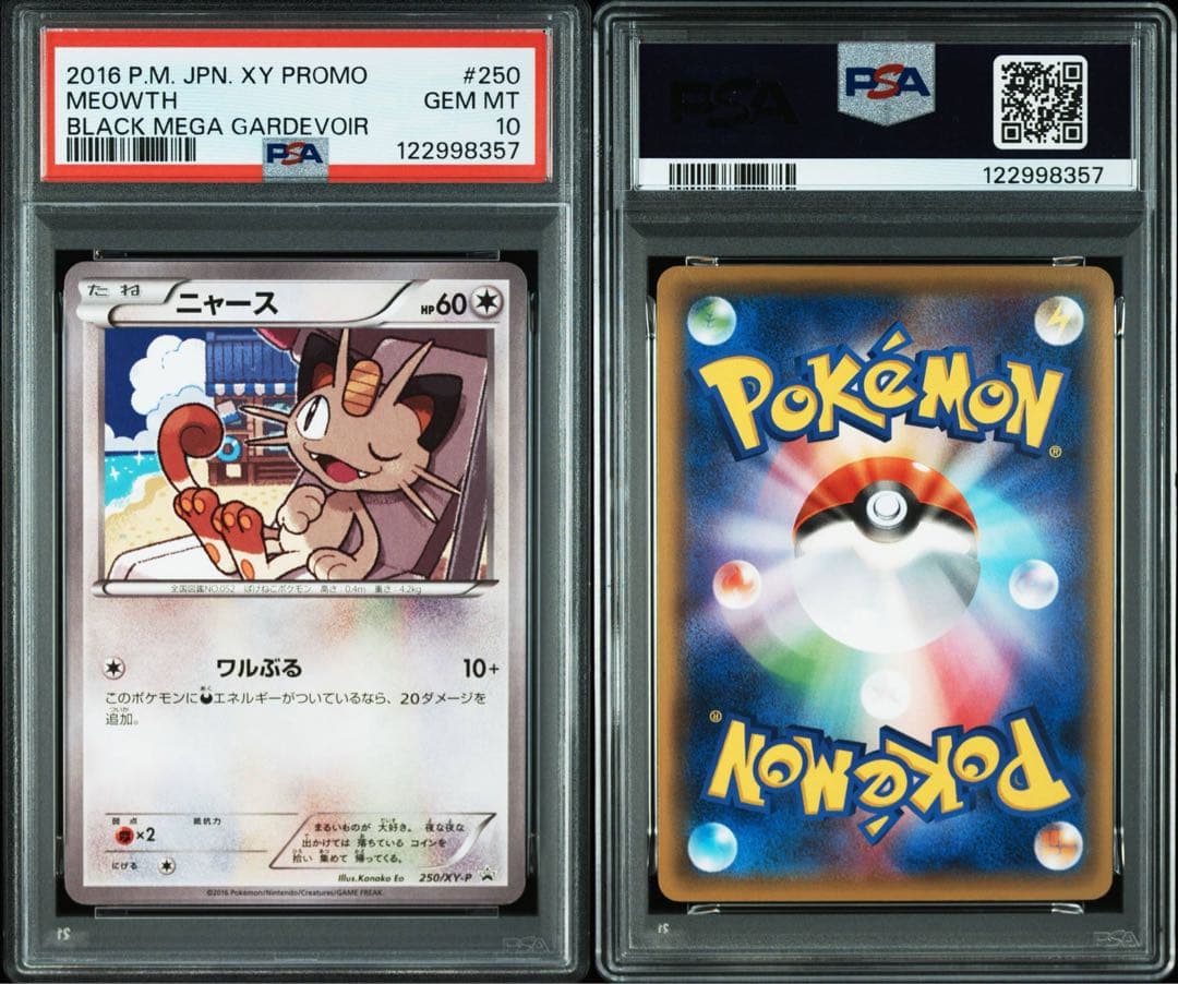 【PSA10】ニャース 250/XY-P プロモ 黒いメガサーナイトキャンペーン