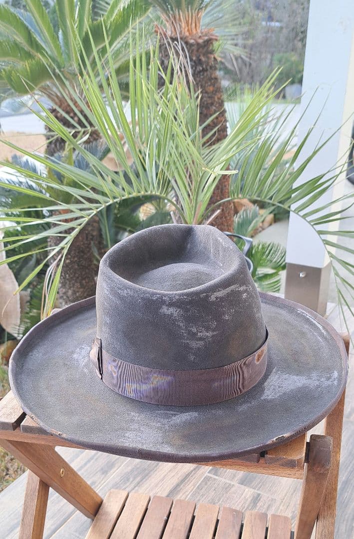 the fat hatter ファットハッター ロングブリム フェドラハット 黒