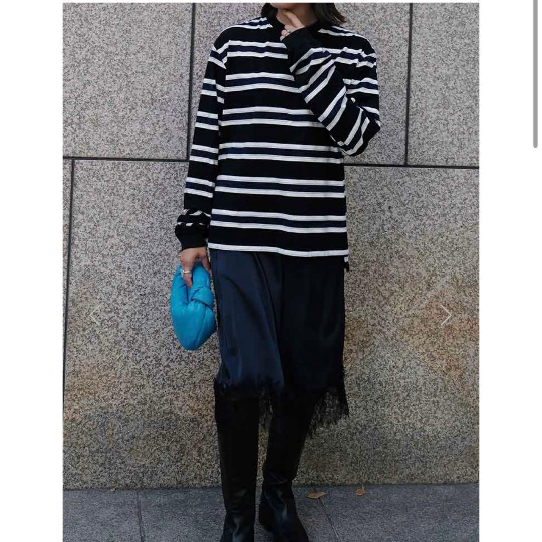 machatt マチャット　今季★ ボーダーロンT ブラック