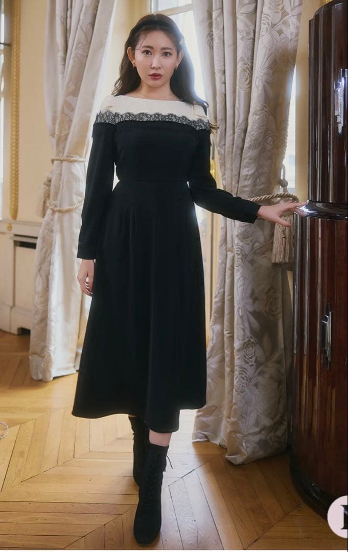 herlipto Leonie Two-Tone Dress Mサイズ