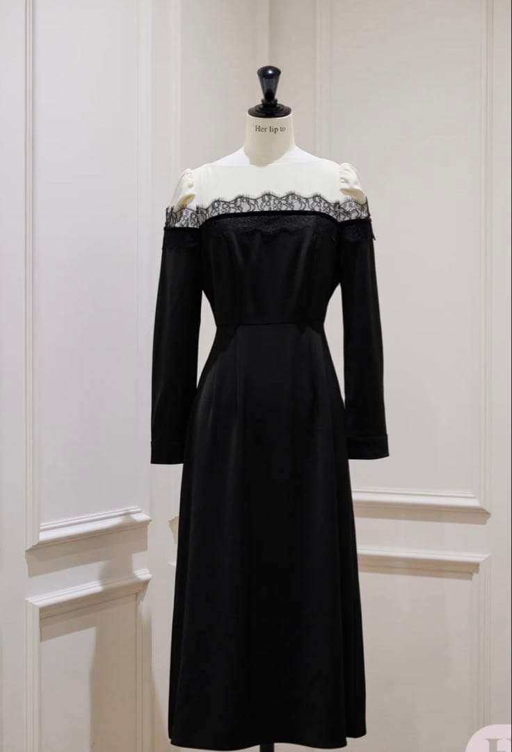 herlipto Leonie Two-Tone Dress Mサイズ