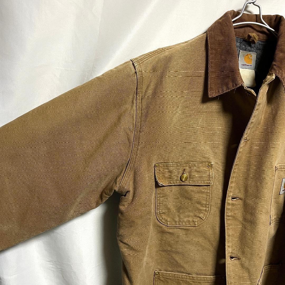 USA製 80'sカーハート ブランケット ダックジャケット カバーオール 金釦