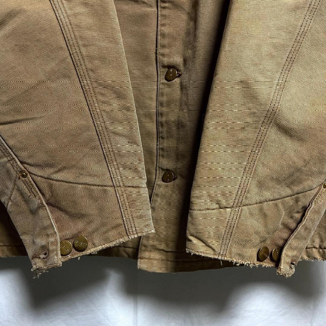 USA製 80'sカーハート ブランケット ダックジャケット カバーオール 金釦