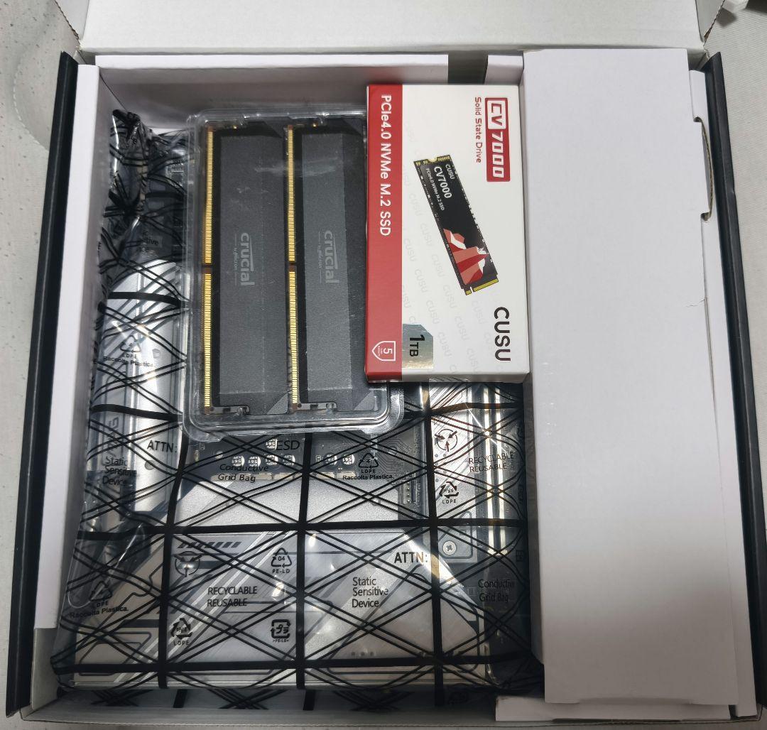 CORE i7 12700F、メモリ、マザー、M.2 SSD 1TB 4点セット