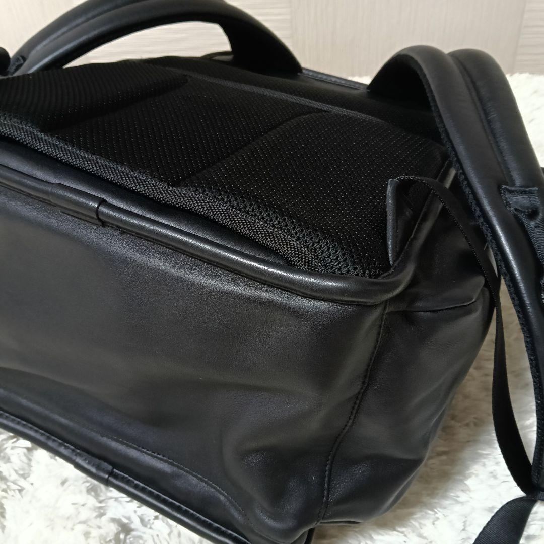 美品✨入手困難　TUMI オールレザー バックパック ブラック　キャリーオン可能