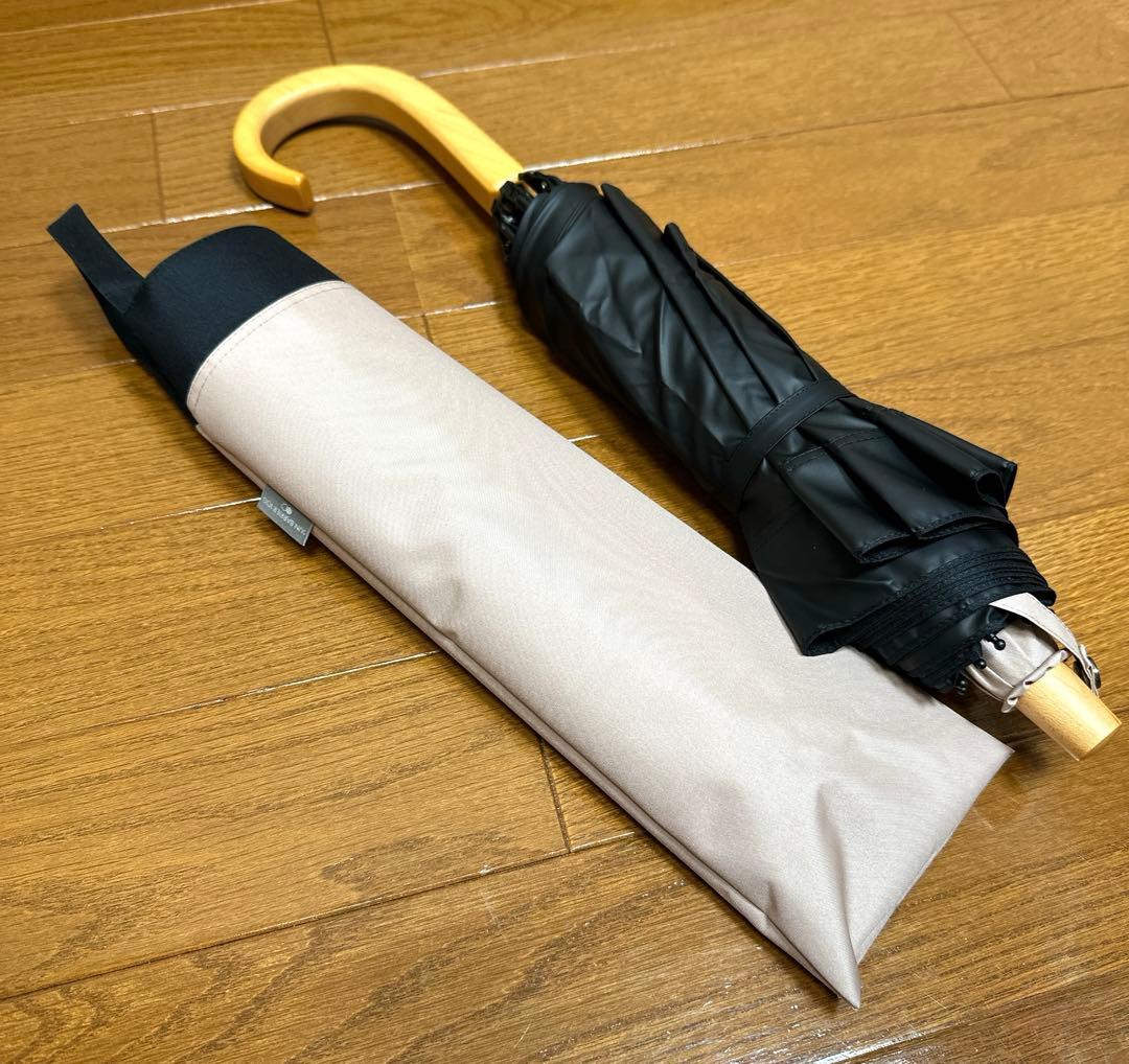 サンバリア100 日傘 ピンク 2段折 折りたたみ日傘