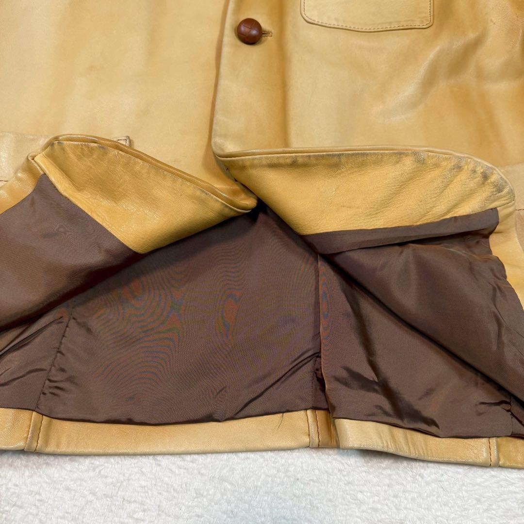 馬革 ブルーナボイン テーラードジャケット くるみボタン レザージャケット